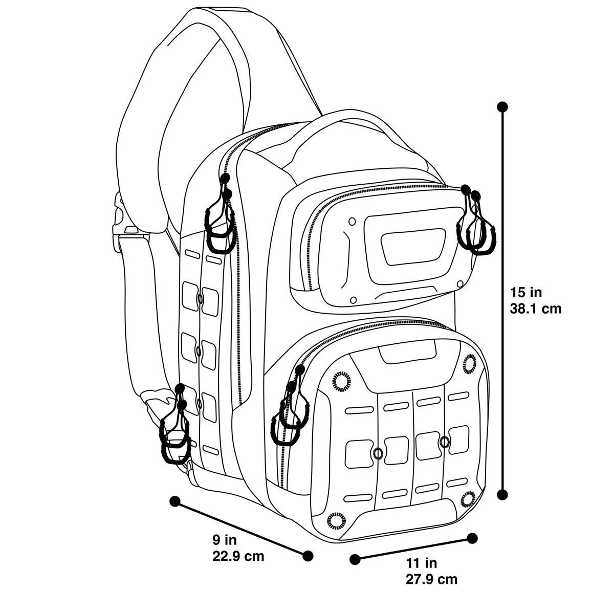 Maxpedition Edgepeak Ambidextrous Sling Pack Grey 2 Maxpedition Edgepeak Ambidextrous Sling Pack Grey - Image 2